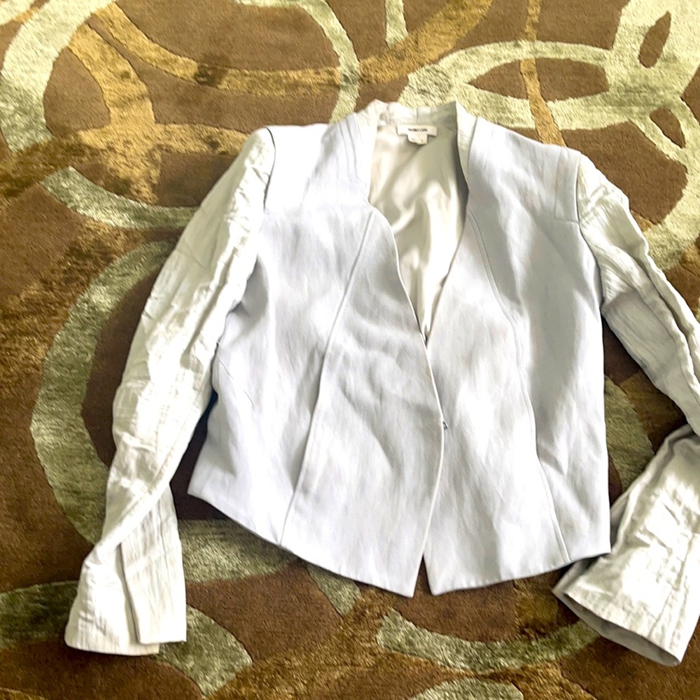 Helmet Lang light gray blazer